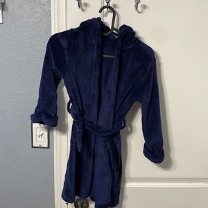 BabyGap navy blue fleece robe size 5 years EUC